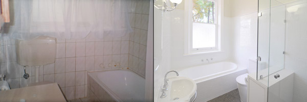 bathroom before and after